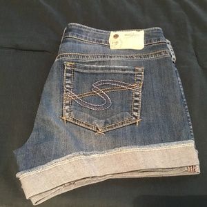 Silver Jean Shorts Sz 31